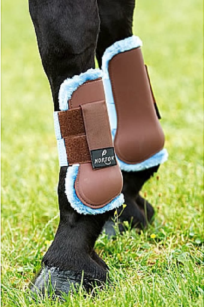 Peesbeschermers - imitatiebont - full - bruin - blauw - Norton