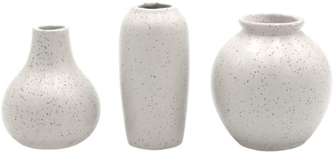 Leeff - Mini Vazen Meike - Keramiek - Set van 3 - Grijs
