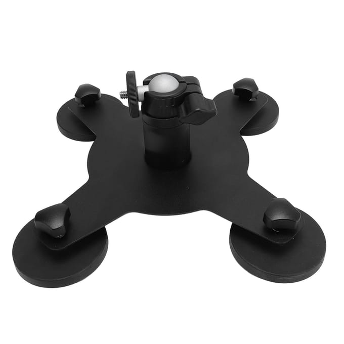 Support Magnétique pour Antenne Satellite Alliage d'Aluminium 4 Ventouses 4 Aimants Kit de Montage Satellite Portable