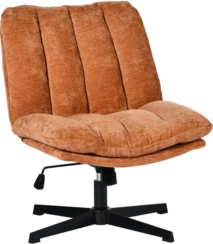 Bureaustoel - 360° draaibaar hoogte verstelbaar chenille - baksteenrood