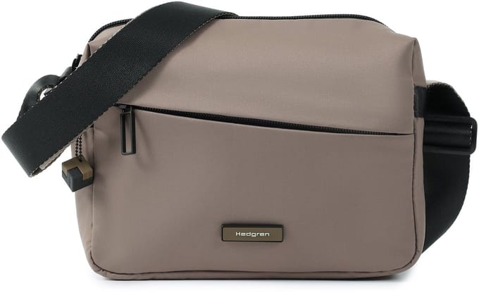Hedgren Neutron M – Crossbodytas Medium – Water- en stofafstotend – Verstelbare schouderriem – Met sleutelhaak – Polyester - Morel