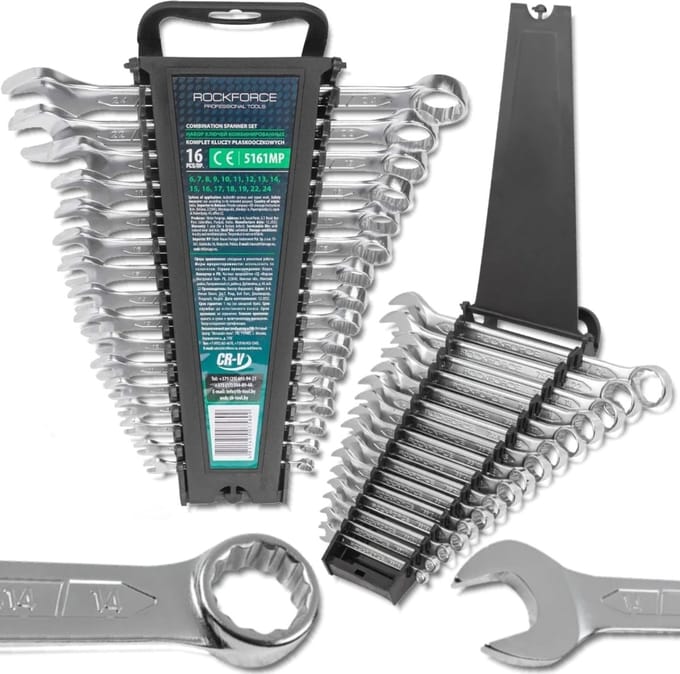 Rockforce 54740 (RF-5161MP) - Dopsleutelset - 16 Delig - Chroom-vanadiumstaal