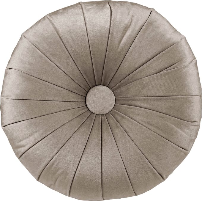 HOOMstyle Kiki Kussen - Sierkussen Rond - Fluweel - Ø40cm - Taupe