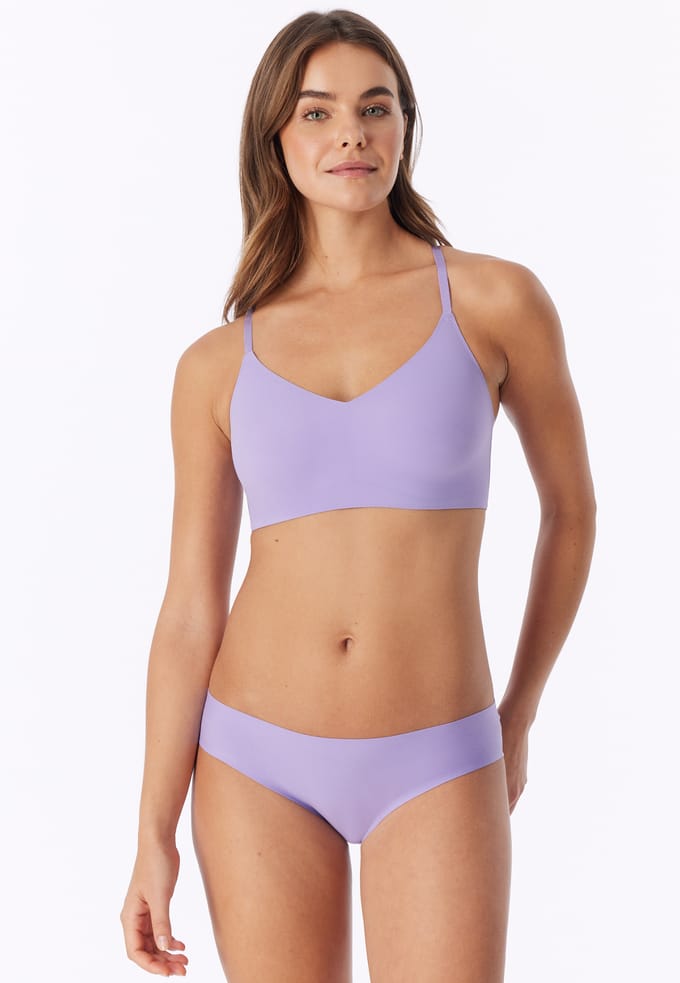 Bustier van microvezel met uitneembare pads, zacht lila - Invisible Soft 36