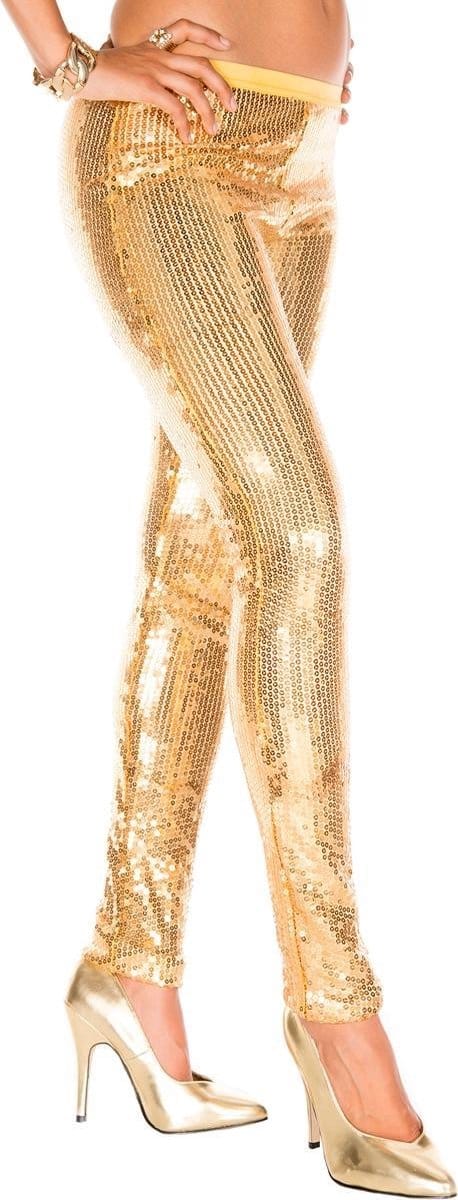 Music Legs Legging Met Pailletten - Goud