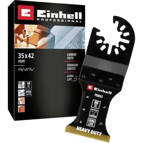 Einhell 708063 Tauchsägeblatt HM-TI, 35mm Multitool toebehorenset Bimetaal 35 mm 1 stuk(s)