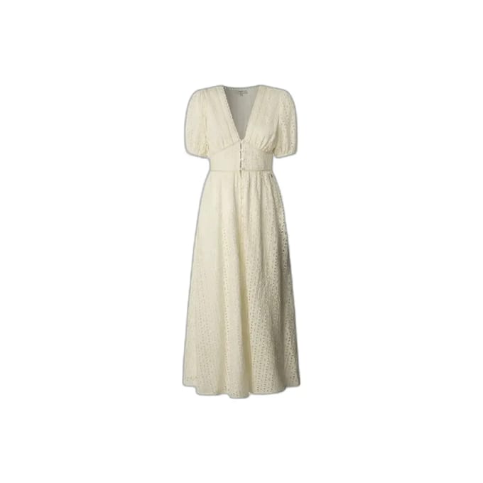 Pepe Jeans Oprah Jurk Met Korte Mouwen Beige L Vrouw