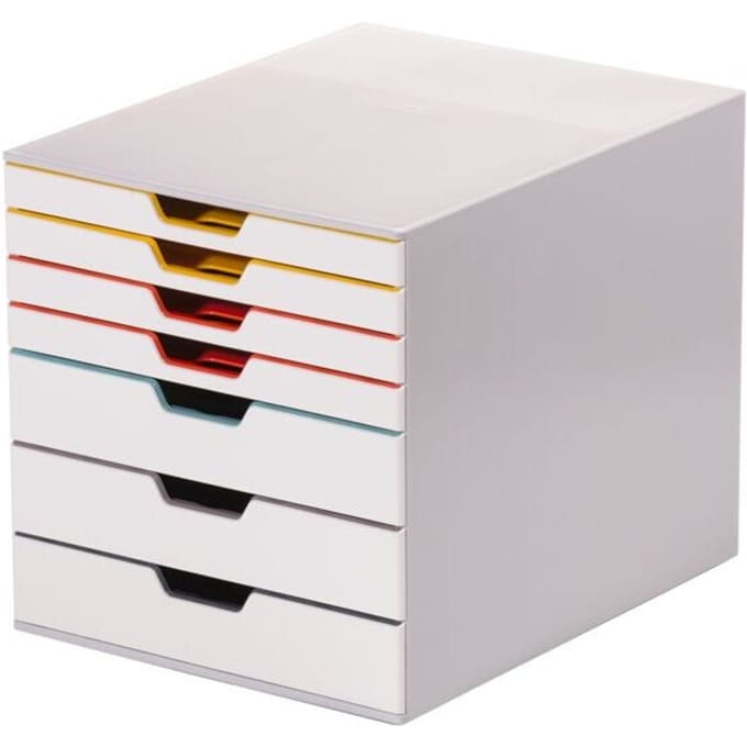 Durable VARICOLOR MIX 7 - 7627 762727 Ladebox Grijs DIN A4, DIN C4 Aantal lades: 7