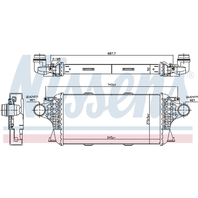 Intercooler NISSENS 961458