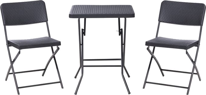 TRAPPETO - Balkonset - Zwart - Synthetisch materiaal