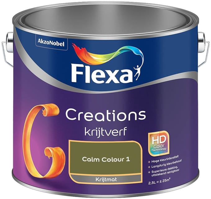 Flexa - Creations Muurverf Krijt - Calm Colour 1 - Mengverf - 2,5 L