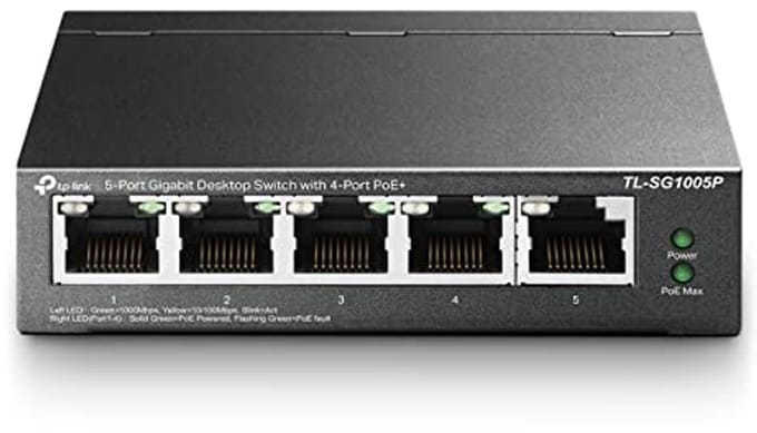 5-Poorts Gigabit PoE Switch met Plug-and-Play Functionaliteit