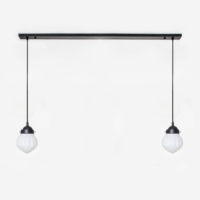 2 x Wassail lampen aan plafondbalk Moonlight - Art Deco Trade
