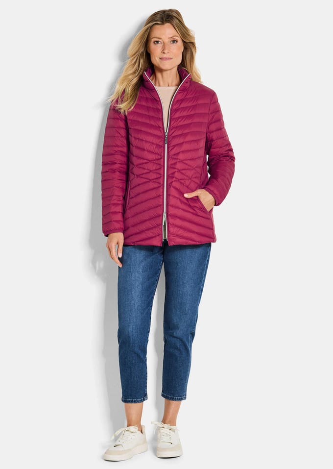 Donsjack met elegant stiksel - bordeaux - Gr. 44 van Goldner Fashion