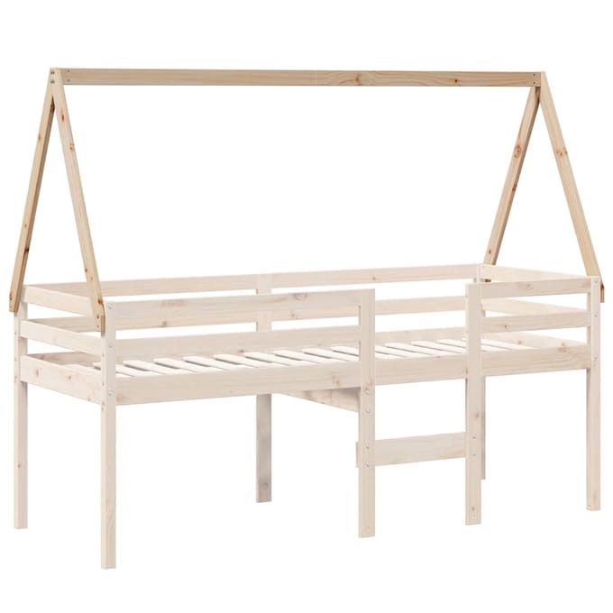 vidaXL - Kinderbedhuisje - 209x85,5x88 - cm - massief - grenenhout