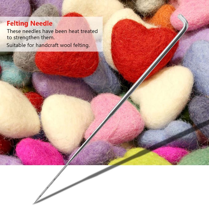 100 stuks handgemaakte wolviltnaaldensets handgemaakte gereedschapsaccessoires(M) gray