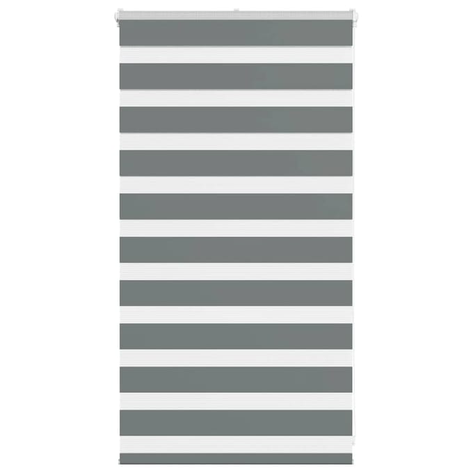 vidaXL - Zebra - rolgordijn - 70x100 - cm - stofbreedte - 65,9 - cm - donkergrijs