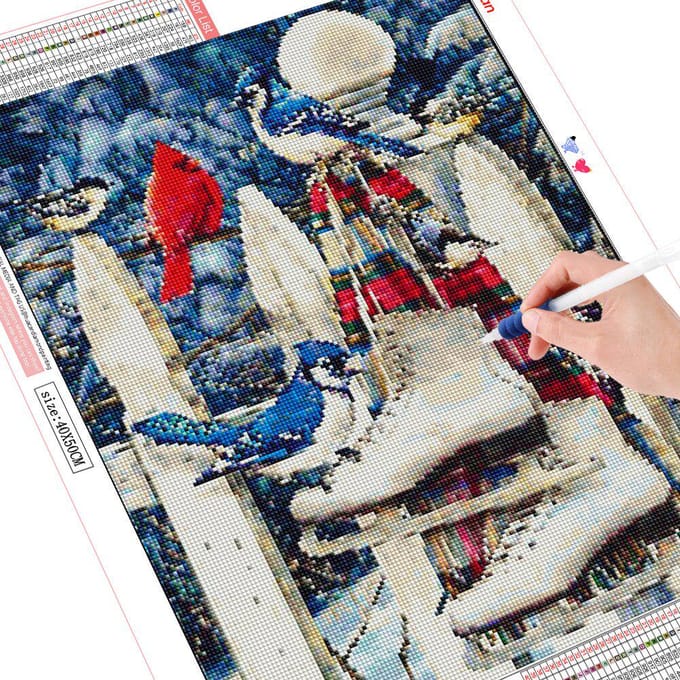 5d diamant peinture oiseau diamant broderie ensemble complet mosaïque 20X30CM gray