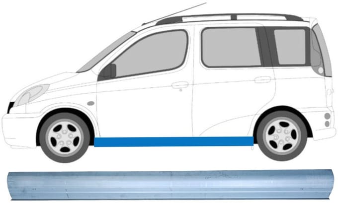 Reparatie dorpel voor Toyota Yaris Verso 1999-2005 / Links
