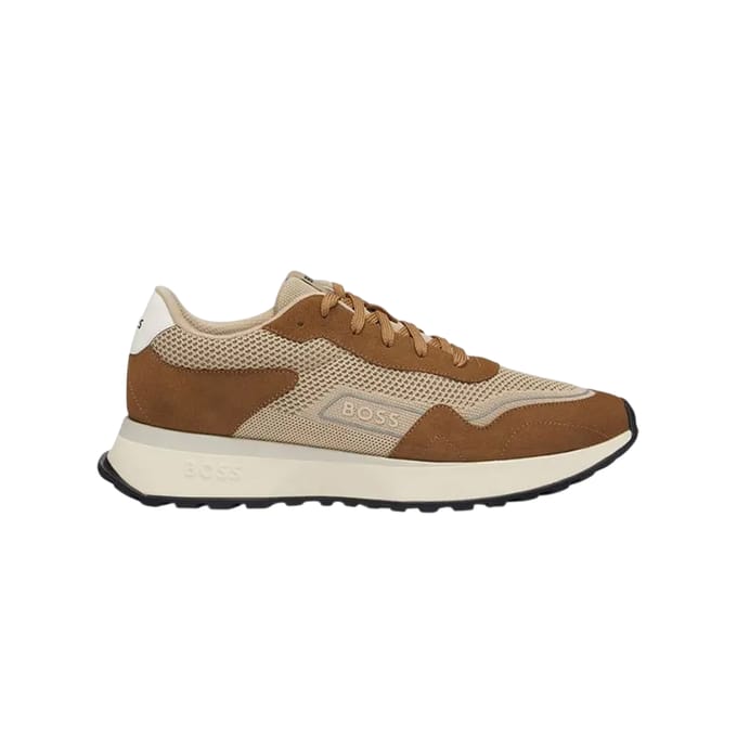 Boss Heren Jonah Suède Trainers (Bruin)