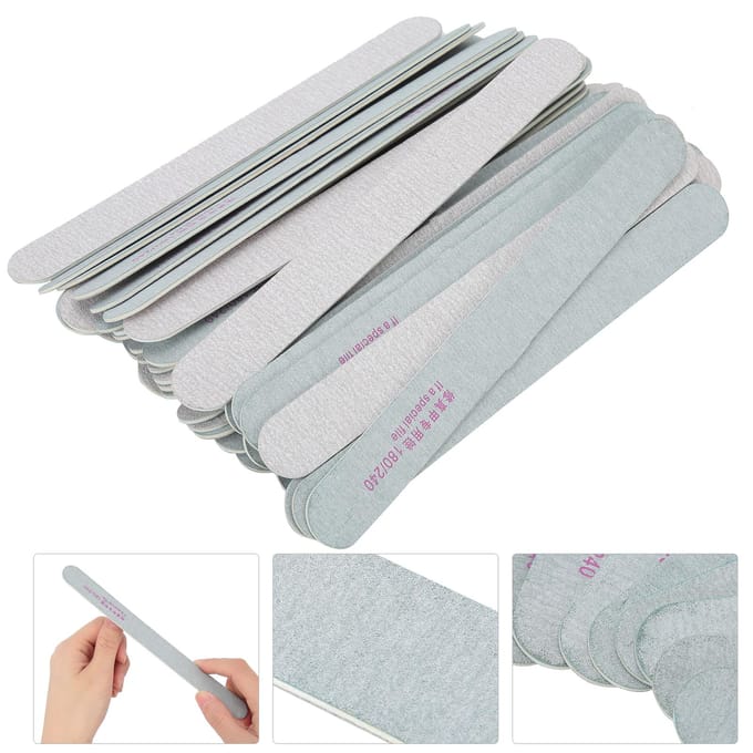 50 stuks Nagelfreesjes Dubbelzijdig 180240 Korrel Nagels Bufferen Freesjes voor Thuis Nagelsalon white