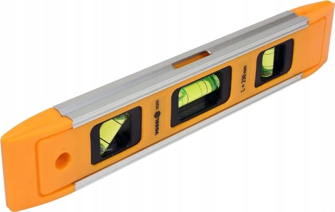 Torpedo waterpas 230mm set 3 Libellen en Magnetische Basis