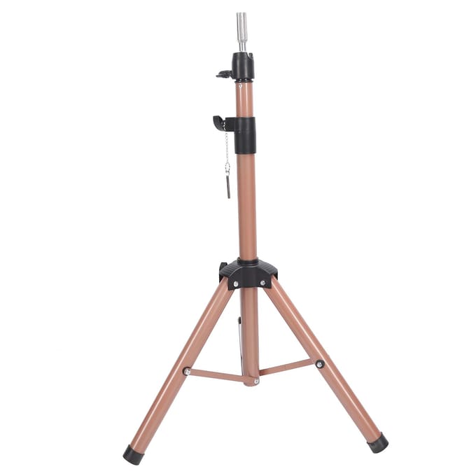 Pruik Statief Professioneel Aluminiumlegering Stabiel Opvouwbaar Mannequin Hoofd Standaard Baksteenrood gray