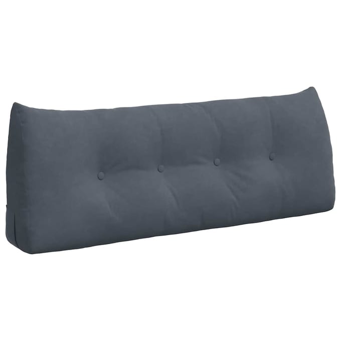 vidaXL - Rugkussen - Donkergrijs - 120 - x - 24 - x - 50 - cm - Fluweel
