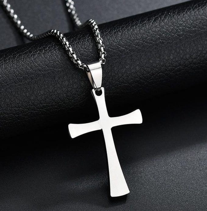 Ketting met kruisje zilverkleur nr.2