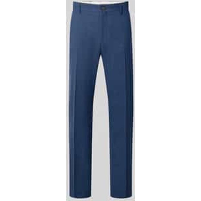 slim fit pantalon met mix van wol en linnen model 'OASIS'