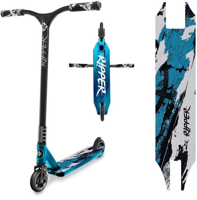 Street Surfing Ripper Stuntstep - Blauw - 110mm Wielen - HIC Compressie - ABEC 9