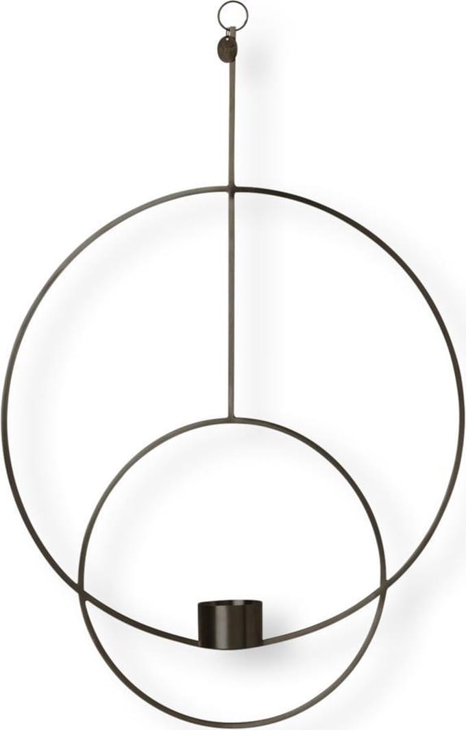 Ferm Living - Hangende Theelichthouder Deco - Rond - Zwart