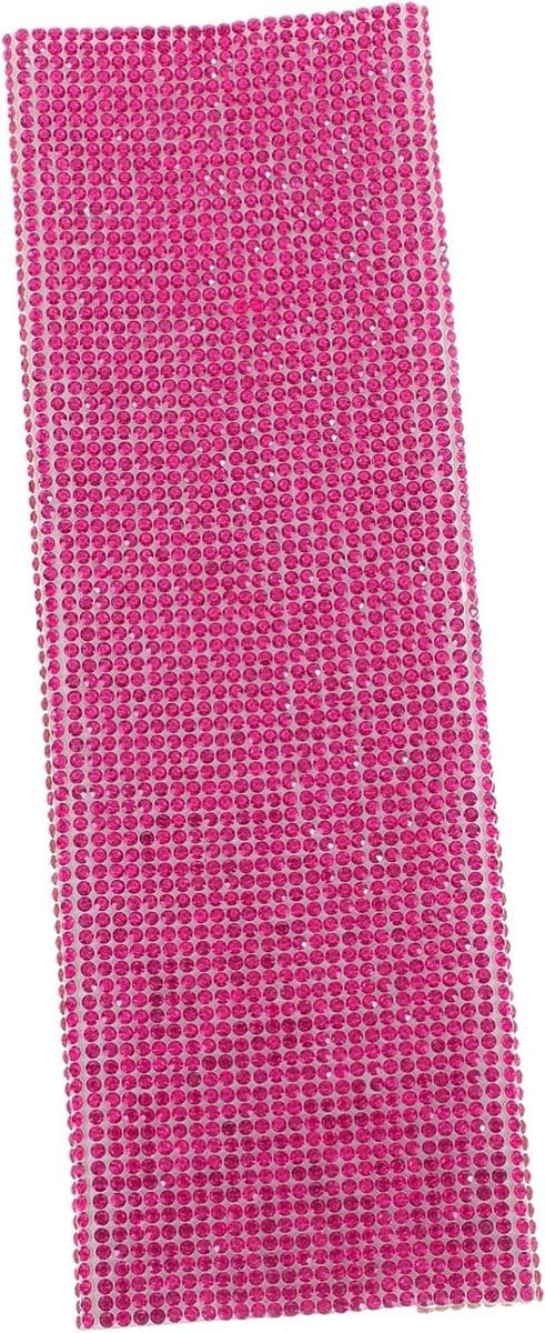 Microfoonhoes Strass - Decoratieve Grip - Microfoon Versieren - Universele Pasvorm - 18 cm Lengte - Roze