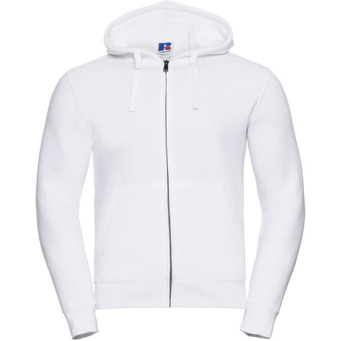 Russell Heren Authentieke Sweatshirt met volledige ritssluiting / Hoodie (Wit)