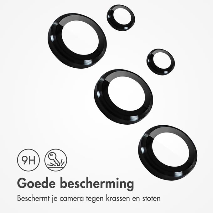 imoshion Camera Lens Protector - Geschikt voor Samsung Galaxy S25 Ultra - 2 Pack - Zwart