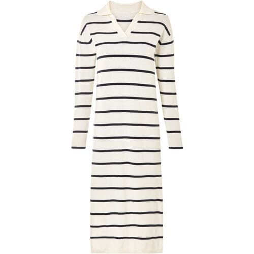 ESMARA Dames jurk (beige/navy/strepen, S (36/38))