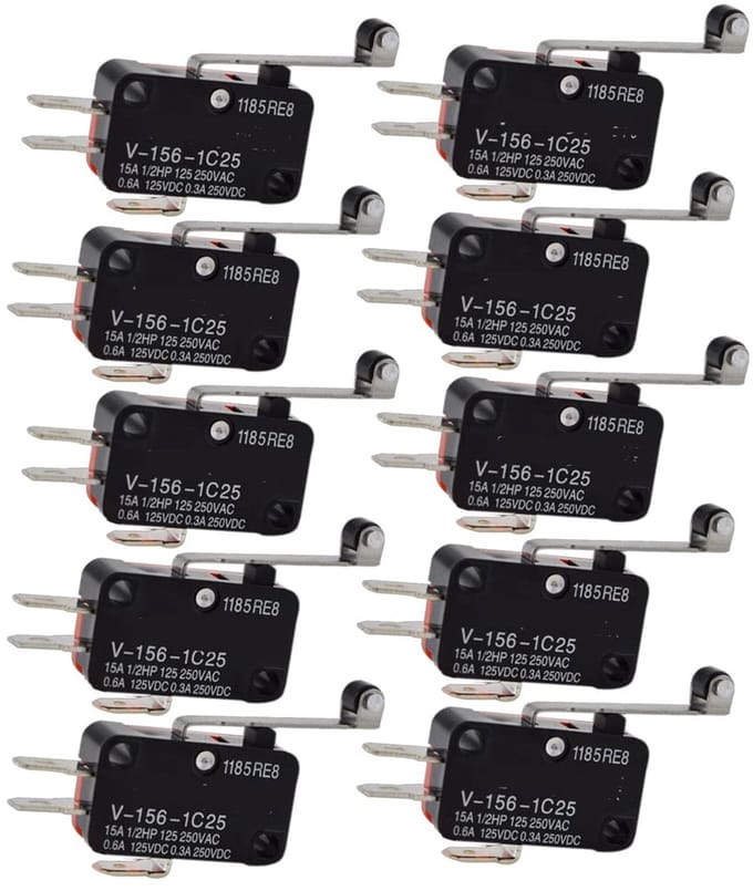 Solidchoice - 10 Stuks Micro Limiet Schakelaars met Lange Scharnier