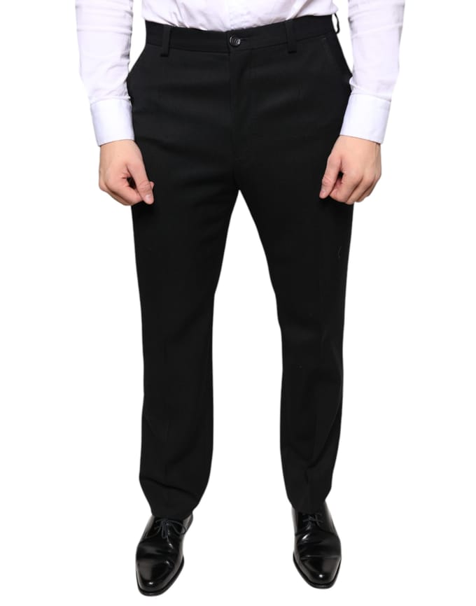 Classic Fit Broek Effen Zwart
