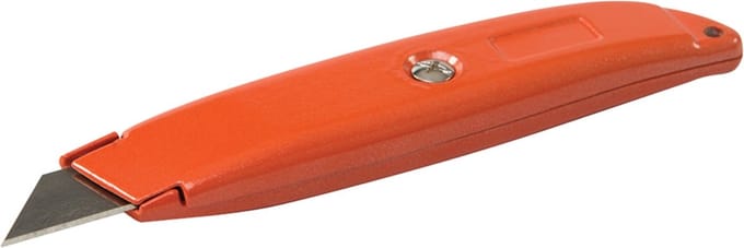 Silverline Intrekbaar stanleymes - felgekleurd handvat - 150 mm - aluminium frame
