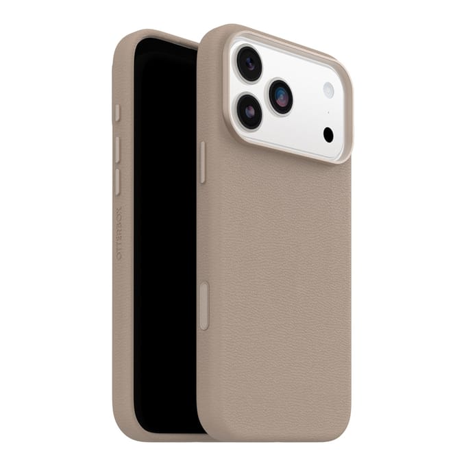 OtterBox Symmetry Cactus Leather Camera Control Apple iPhone 17 Pro Max Cottonwood Glen - light grey