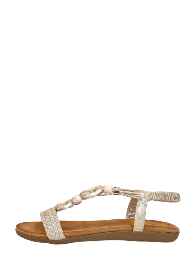 SUB55 Sandalen Plat Sandalen Plat - goudkleur - Maat 36