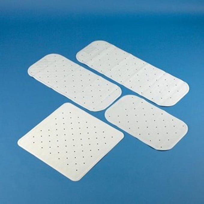 Adhome Douche-/Badmat met zuignappen 57 x 35,5 cm - wit