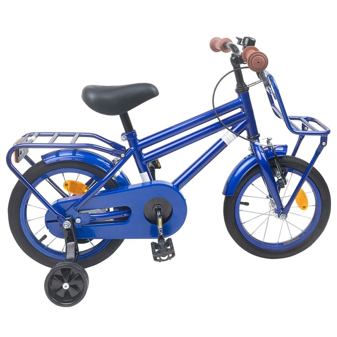 vidaXL - Kinderfiets - 12 - Inch - voor - 2-4 - jaar - oud - Donkerblauw
