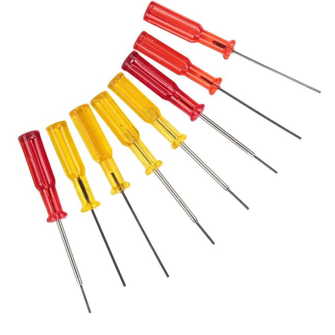 8 stuks zeskant dopsleutel schroevendraaier naald purl stretch naaimachine overlockmachine 1.5mm1.6mm yellow