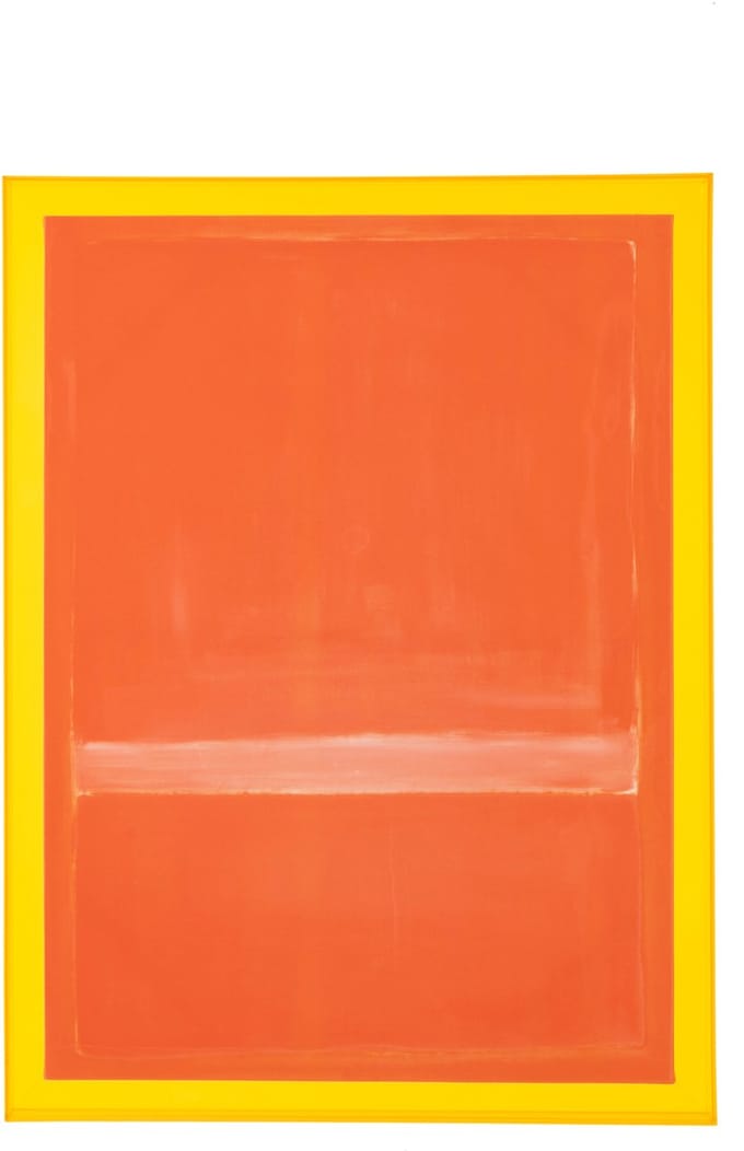 J-Line wanddecoratie Modern - canvas - fluo oranje