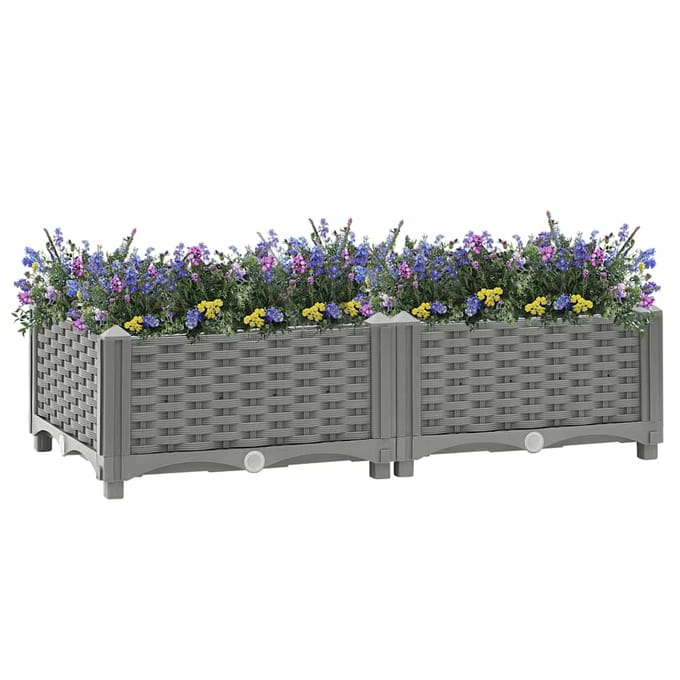 vidaXL - Plantenbak - verhoogd - 80x40x23 - cm - polypropeen