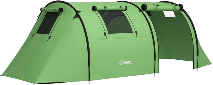 Outsunny Tunneltent-Polyester, glasvezel-470L x 220B x 150H cm-Donkergroen