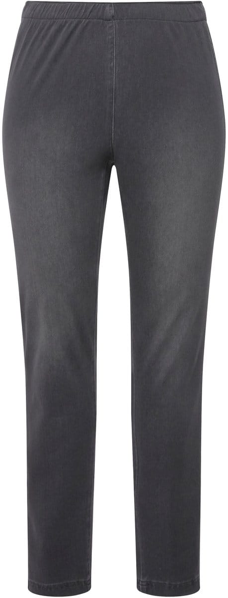 Ulla Popken - Dames - Jegging Sienna stretch jersey - Lichtgrijs melange - Maat 54