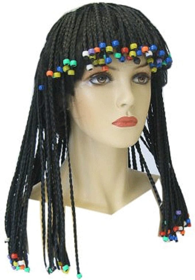 Rasta pruik met vlechtjes en kralen