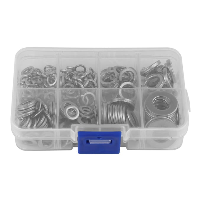 200 STUKS Roestvrij Staal Platte & Veerring Borggereedschapskit M5 M6 M8 M10 met Doos